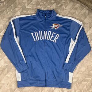 Majestic Oklahoma City Thunder Full Zip Performance Track‎ Jacket Blue Men 2XL